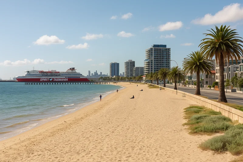 Port Melbourne foreshore and dog beach — relaxed one-to-one routes